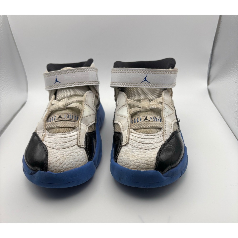 Jordan Jumpman Two Trey Toddler White Black Hyper Royal DQ8433-140 Size 8C